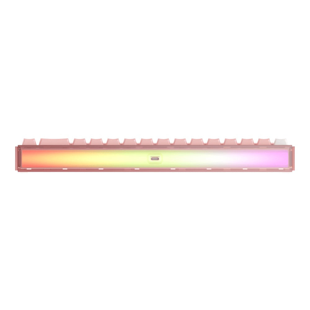Akko Ray68 RGB Wired Mechanical Keyboard (Misty Pink & White) (Akko AstroAim Magnetic Switch) (101-RA68B-002)