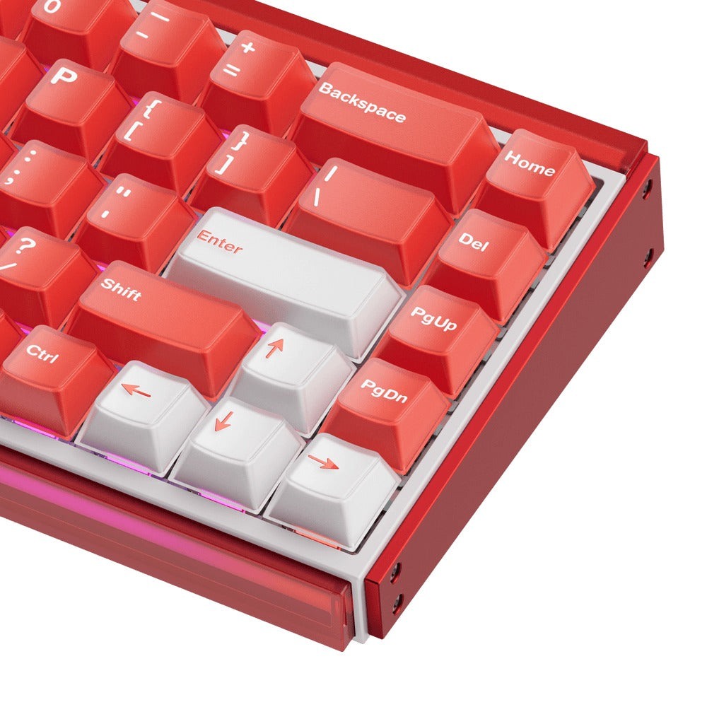 Akko Ray68 RGB Wired Mechanical Keyboard (Misty Red & White)