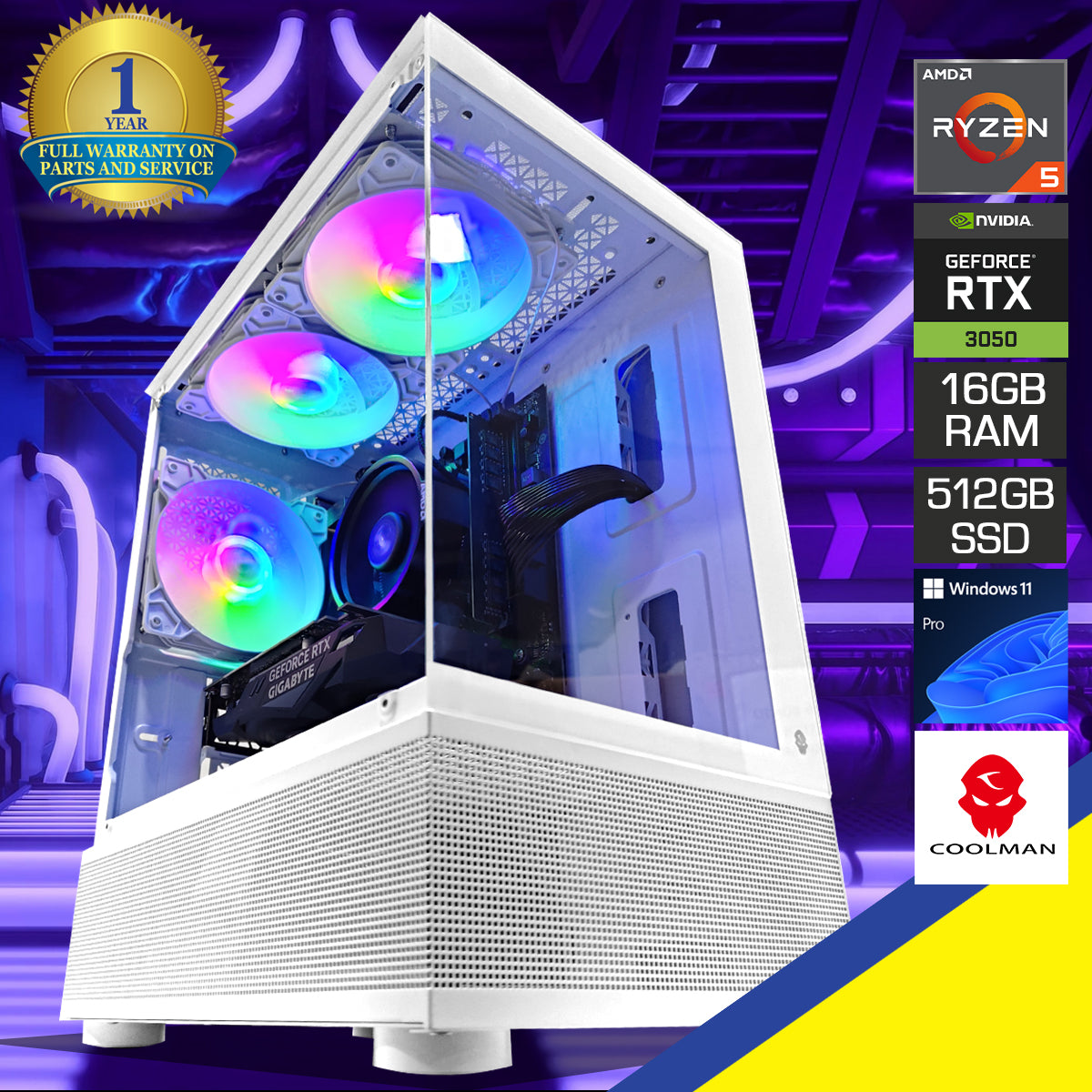 Alpha Reyna White Desktop Gaming PC