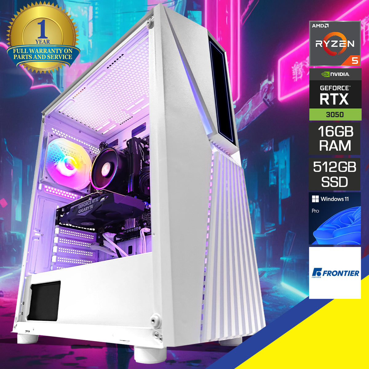 Alpha Vesta White Desktop Gaming PC
