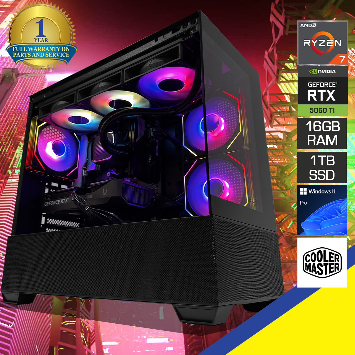 Aurora Forge M100A Black Desktop Gaming PC