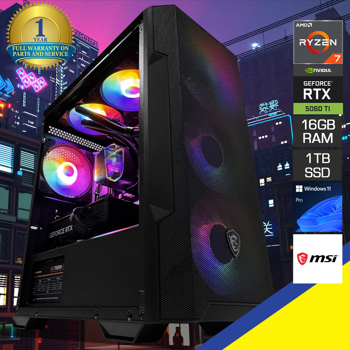 Aurora Forge M100A Black Desktop Gaming PC