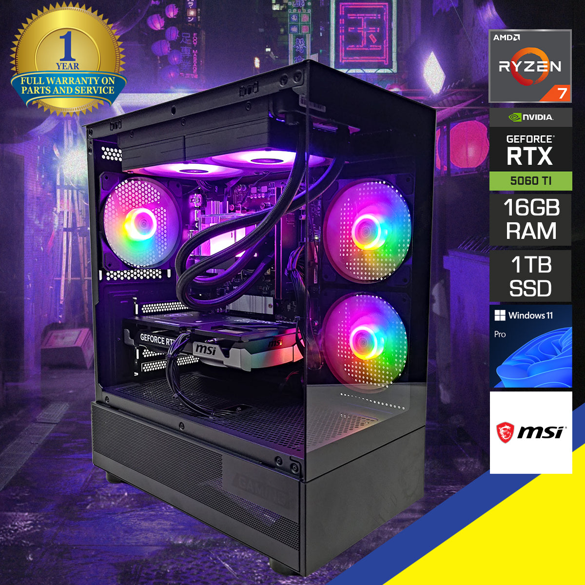 Aurora M110A Black Desktop Gaming PC