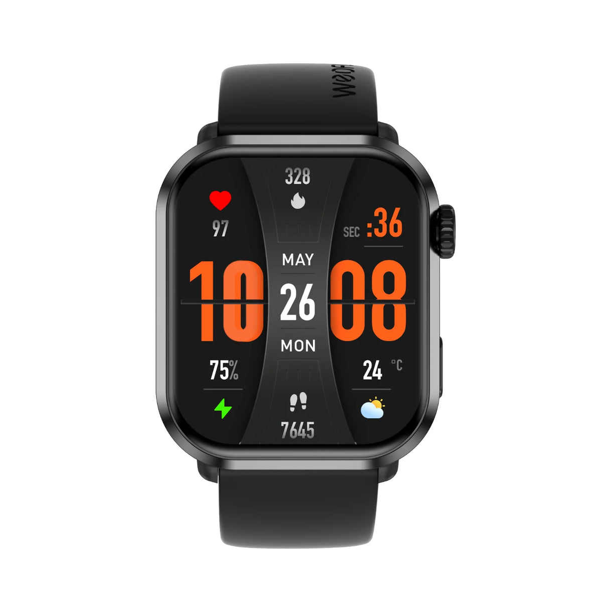 Weofly Power 2 Smartwatch (Black, Silver) (WFPW797BL, WFPW797SL)
