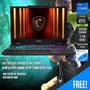 MSI Cyborg 15 B13WFKG-641PH Gaming Laptop (Translucent Black) | 15.6" FHD (1920x1080) 144Hz IPS | Core i7-13620H | 16GB (8GBx2) RAM | 1TB SSD | RTX 5060 | Windows 11 Home | MSI Essential Backpack + MSI Mouse M88