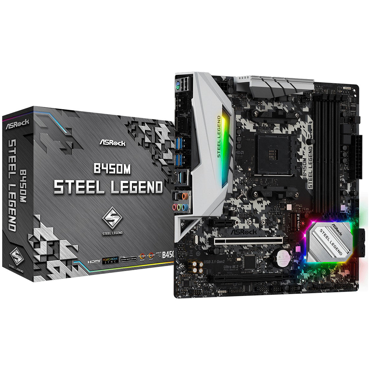 ASRock B450M Steel Legend DDR4 Motherboard