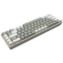 E-Yooso Z-686 Yellow Single Light 68 Keys Hot-Swappable Wired Mechanical Keyboard Grey/White