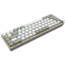 E-Yooso Z-686 Yellow Single Light 68 Keys Hot-Swappable Wired Mechanical Keyboard White/Grey