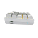 E-Yooso Z-686 Yellow Single Light 68 Keys Hot-Swappable Wired Mechanical Keyboard Grey/White