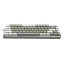E-Yooso Z-686 Yellow Single Light 68 Keys Hot-Swappable Wired Mechanical Keyboard Grey/White