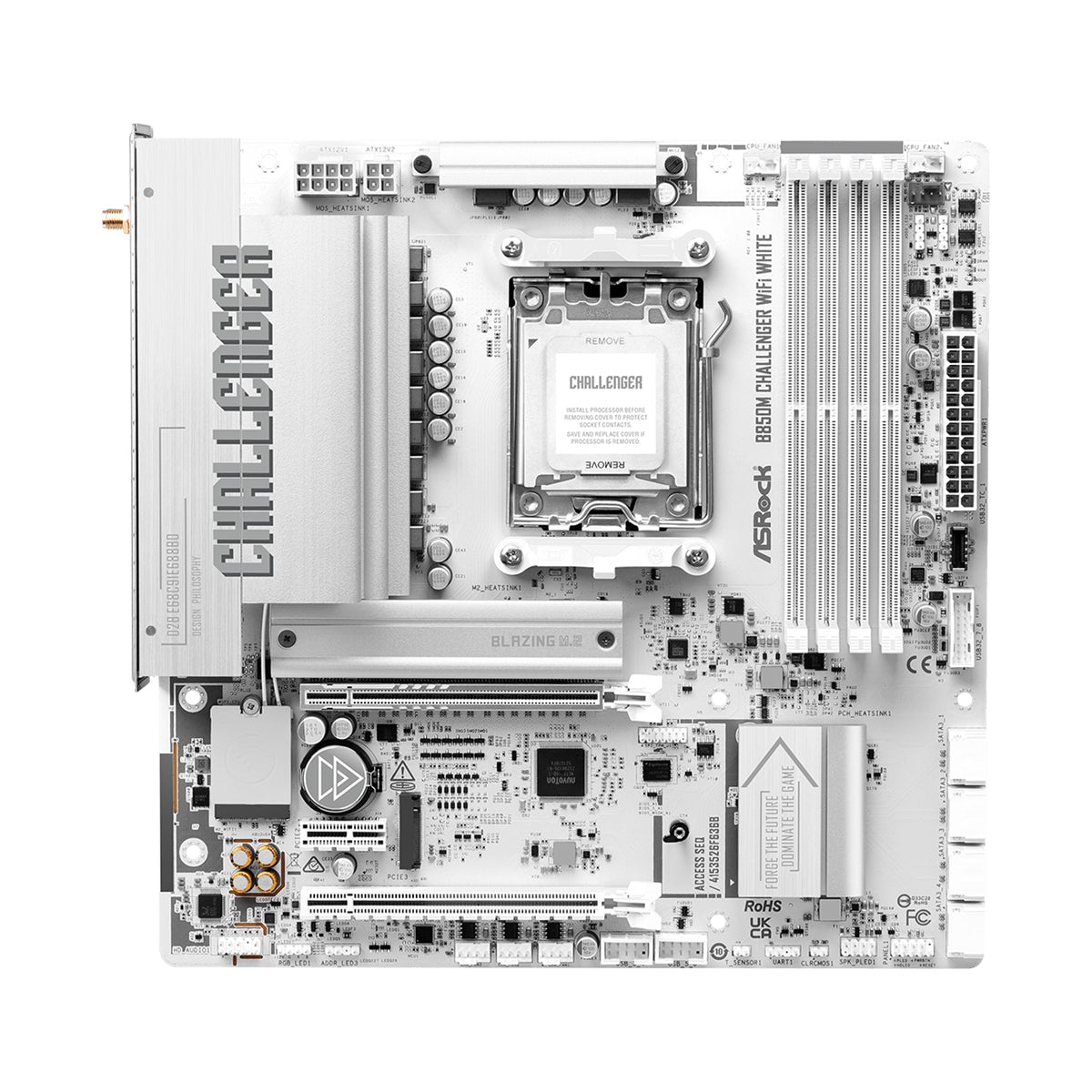ASRock B850M Challenger WiFi DDR5 AMD Motherboard (White)