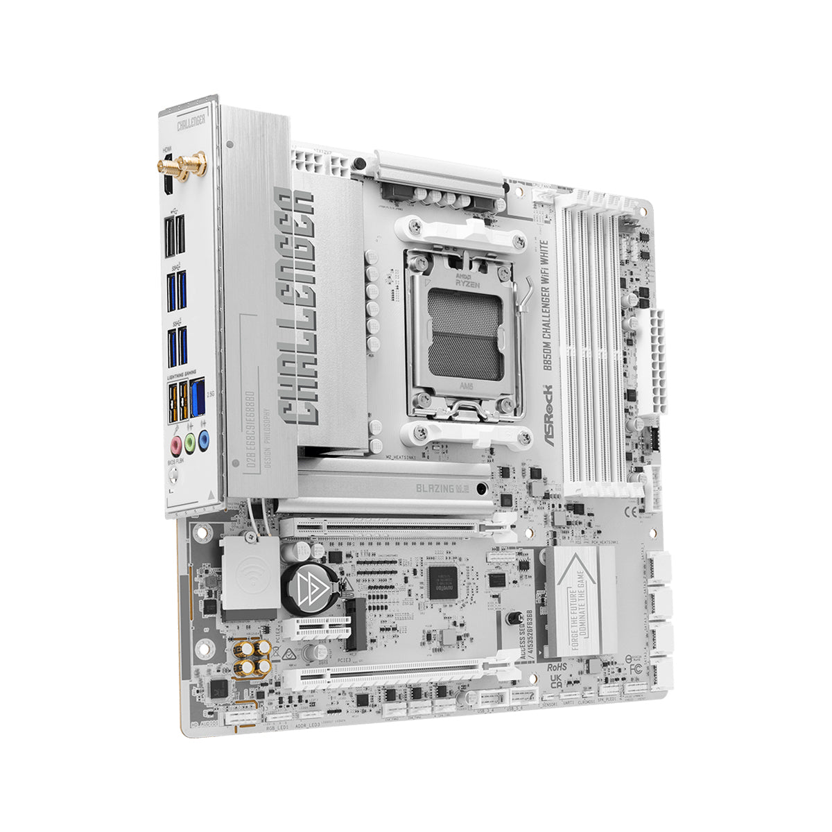 ASRock B850M Challenger WiFi DDR5 AMD Motherboard (White)