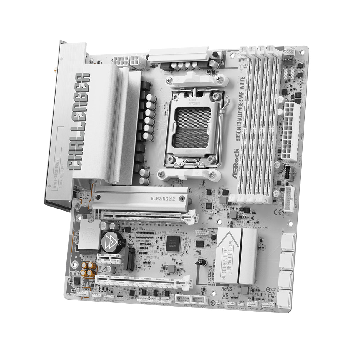 ASRock B850M Challenger WiFi DDR5 AMD Motherboard (White)