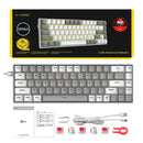 E-Yooso Z-686 Yellow Single Light 68 Keys Hot-Swappable Wired Mechanical Keyboard Grey/White