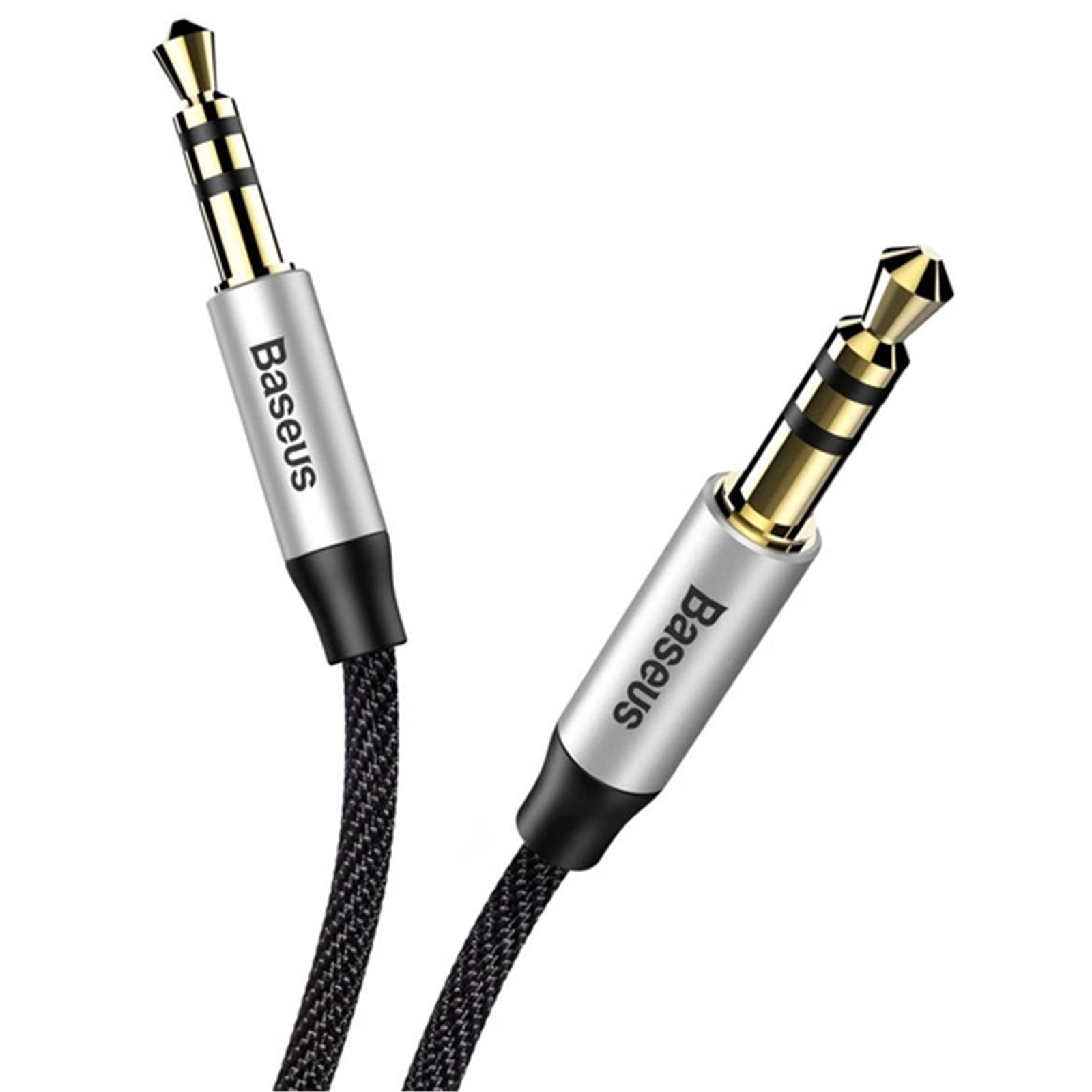 Baseus Yiven M30 Audio Cable Male to Male 3.5mm Aux Cable 1.5m (Black) (CAM30-CS1)