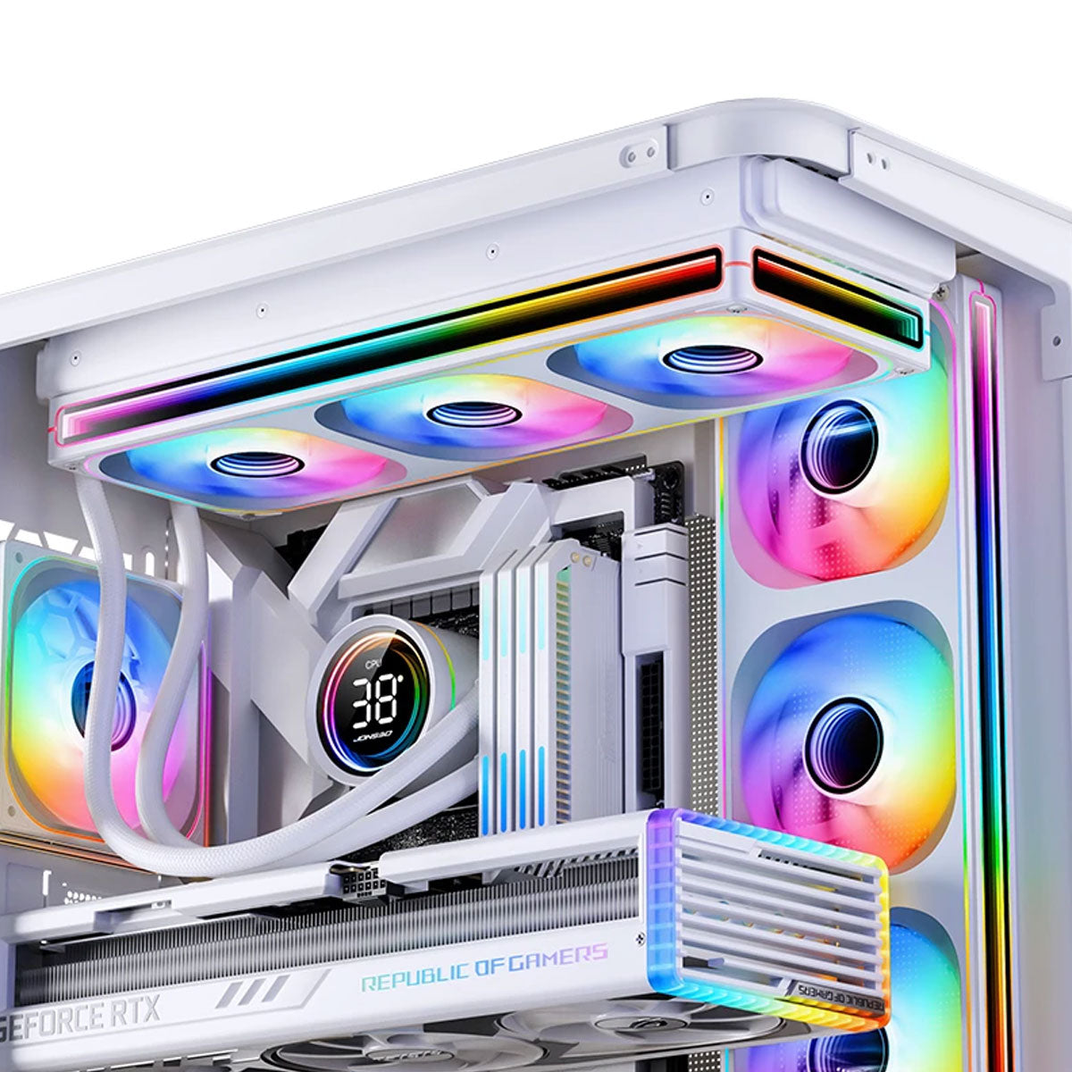Jonsbo ZB-120W 28MM ARGB Infinity Mirror Series Fan (White)