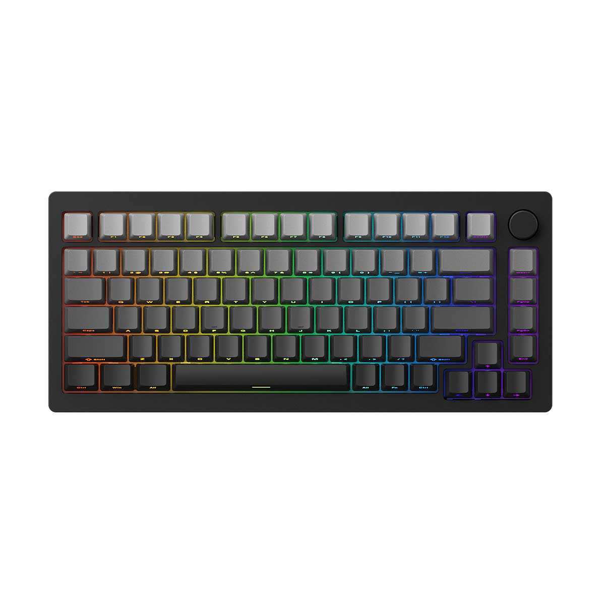 Monsgeek M1W Multi-Mode RGB Hot-Swappable Mechanical Keyboard Black (Akko v3 Piano Pro)