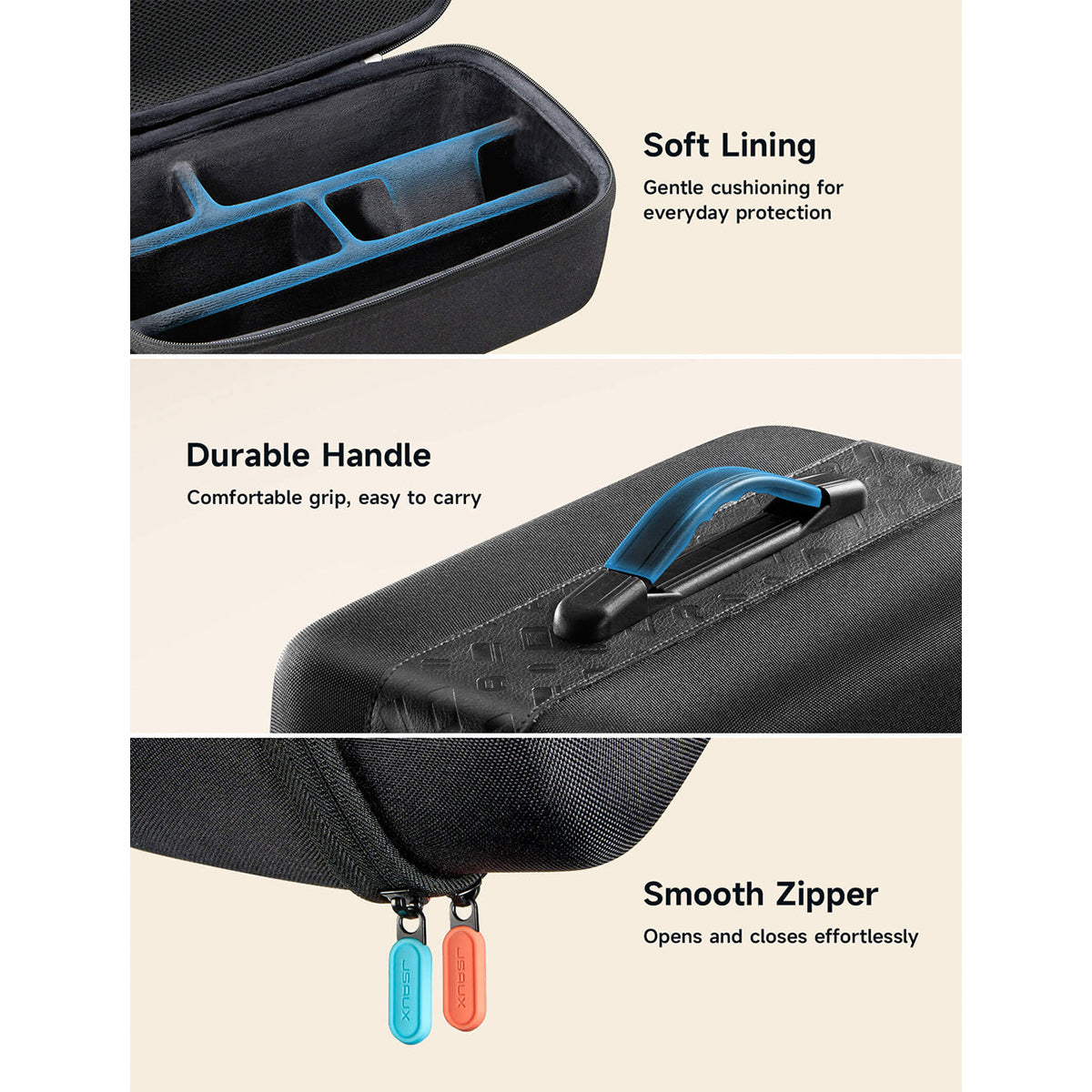 JSAUX FlexForm Max All-in-One Modular Case for Nintendo Switch 2 (Black) (BG0134)