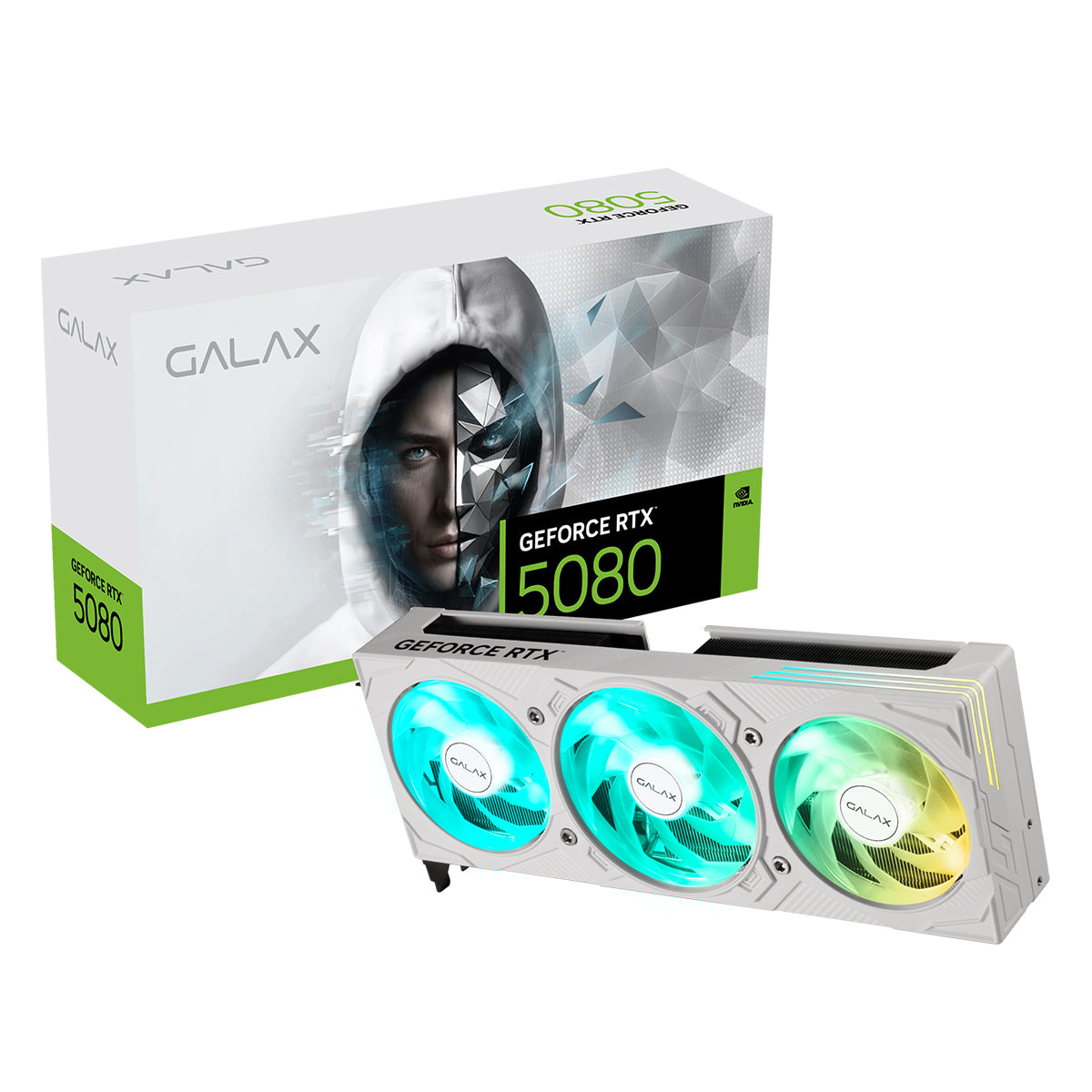 Galax GeForce RTX 5080 Ex Gamer 1-Click OC PCI-E 16GB GDDR7 Graphics Card (White)