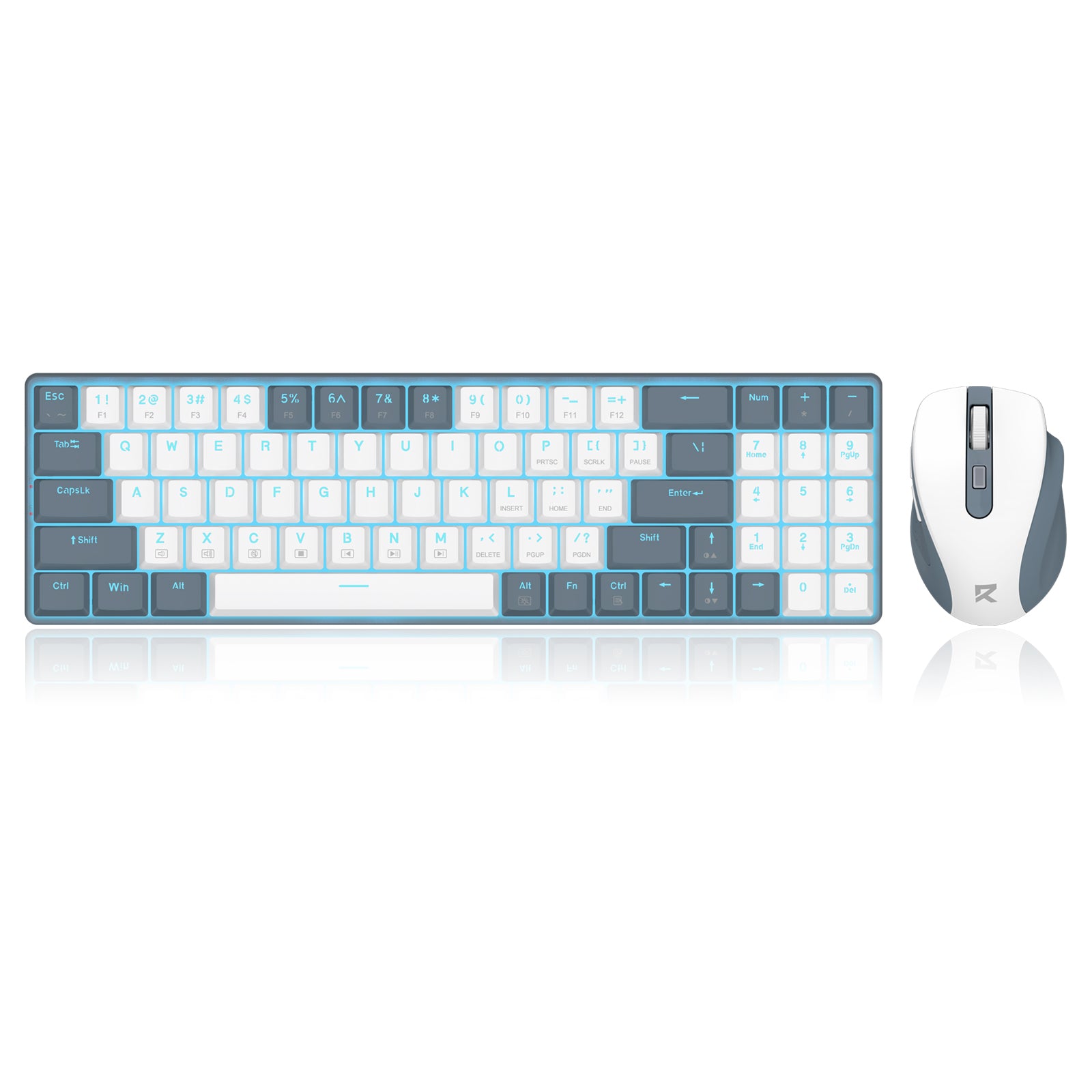 Redragon BS-8773-W Wireless Keyboard & Mouse Combo (Wht/Gry)