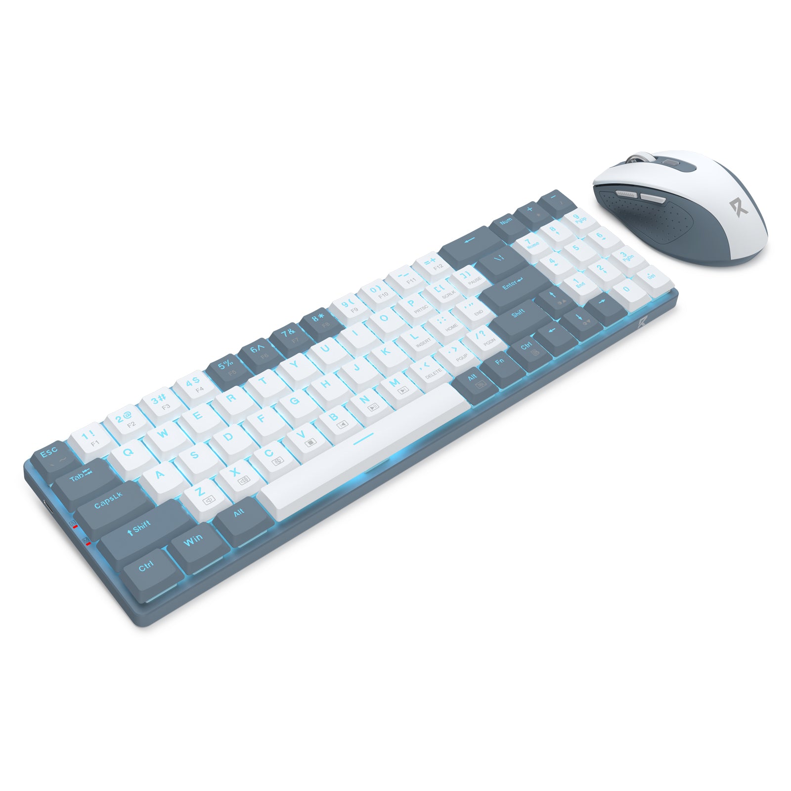 Redragon BS-8773-W Wireless Keyboard & Mouse Combo (Wht/Gry)