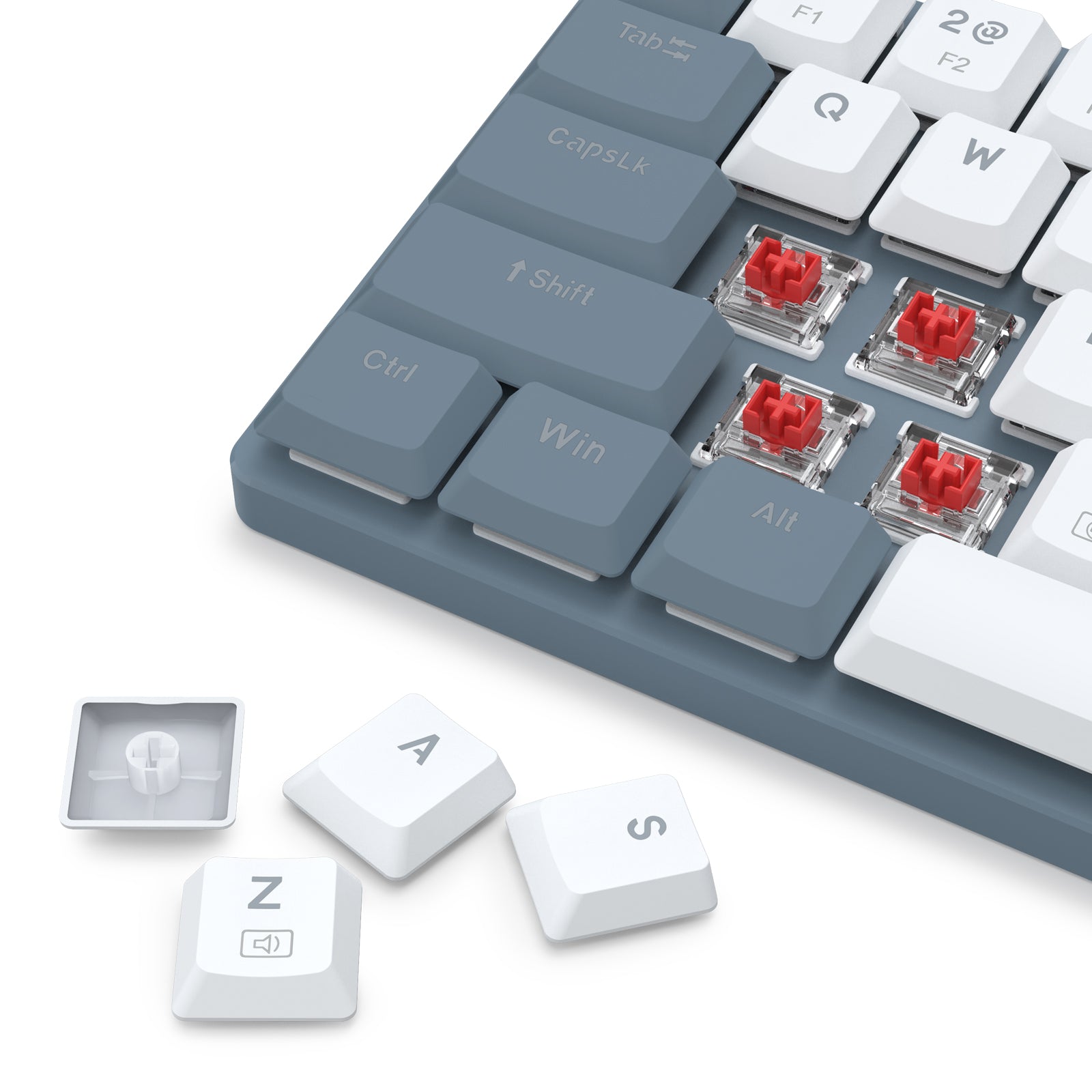Redragon BS-8773-W Wireless Keyboard & Mouse Combo (Wht/Gry)