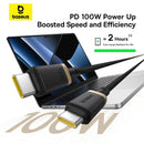 Baseus Dura Series Fast Charging Cable USB-C to USB-C 100W 2M (Gold/Black) (P10377803U01-02)