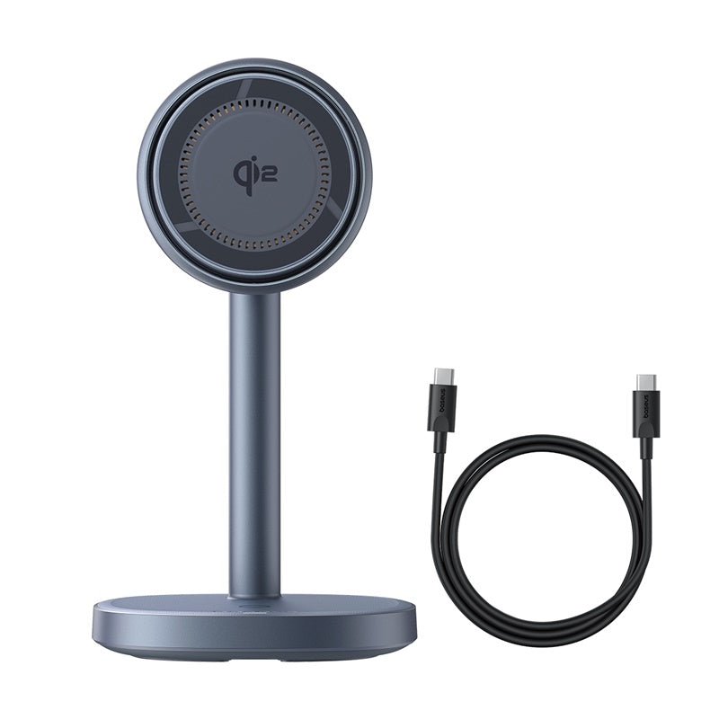 Baseus Orbit 2 Pro Air-Cooled 2-in-1 Wireless Charging Stand Qi2 20W (Space Grey) (P10273500813-00)