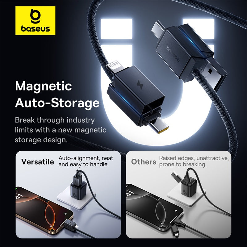 Baseus Versatile Two-for-Two Fast Charging Cable U+C to C+L 60W 2M