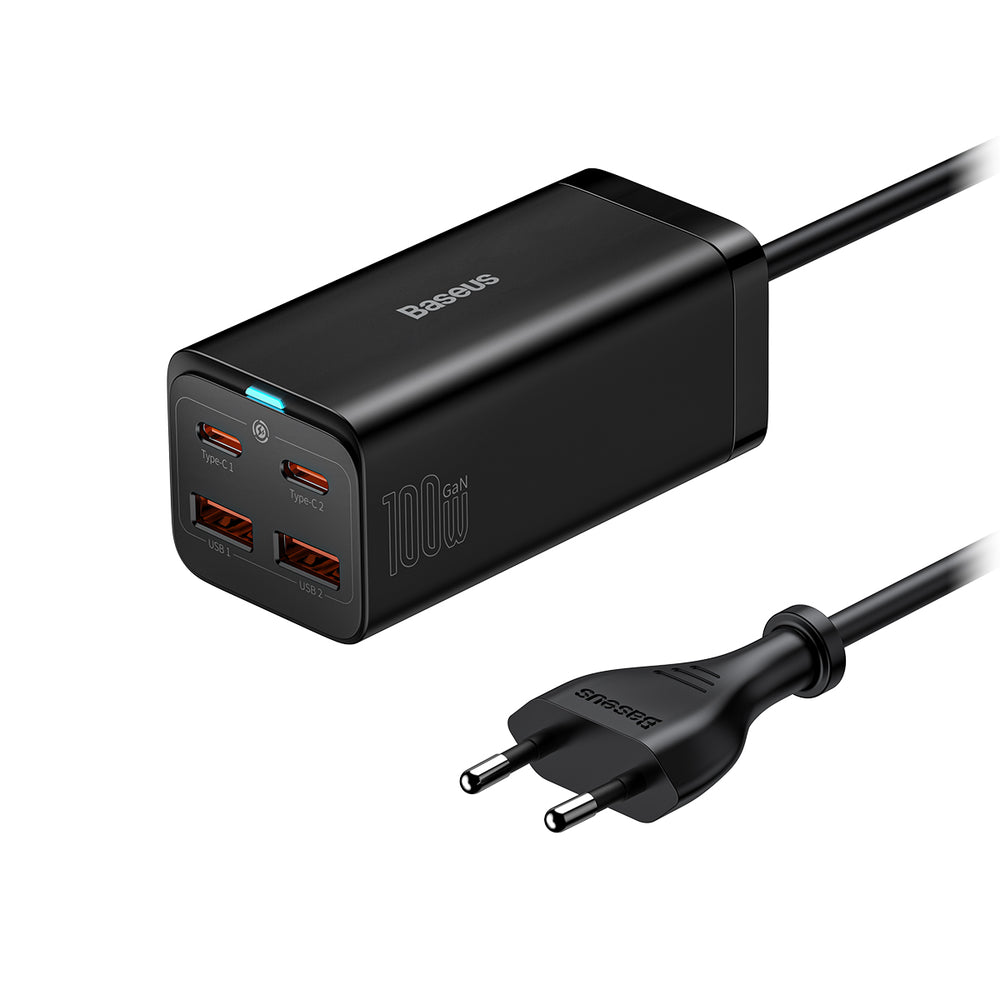 Baseus GaN3 Pro Desktop Fast Charger 2U+2C 100W (Black) (CCGP000101)