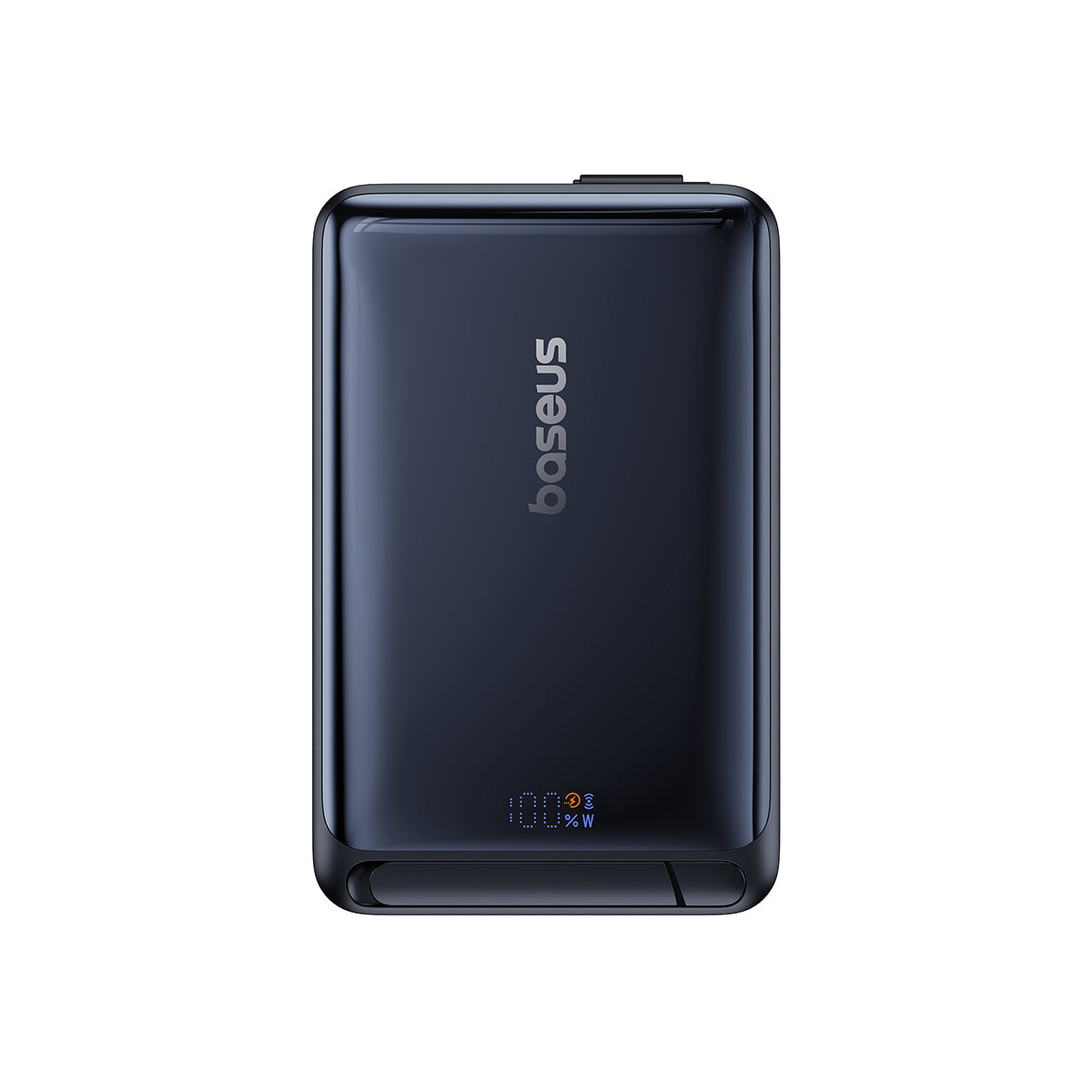 Baseus Nomos Qi2 Magnetic Power Bank 10000mAh 45W with Built-in USB-C Cable & Kickstand (Black) (P10078800123-00)