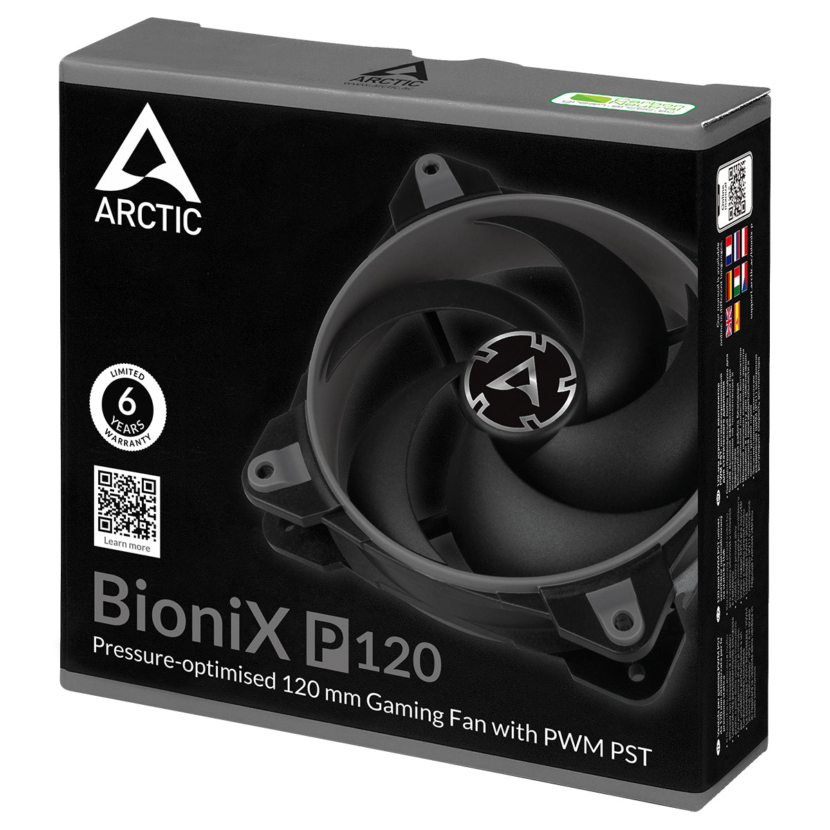 Arctic BioniX P120 120mm PWM Fan with Cable Splitter (Black/Grey)