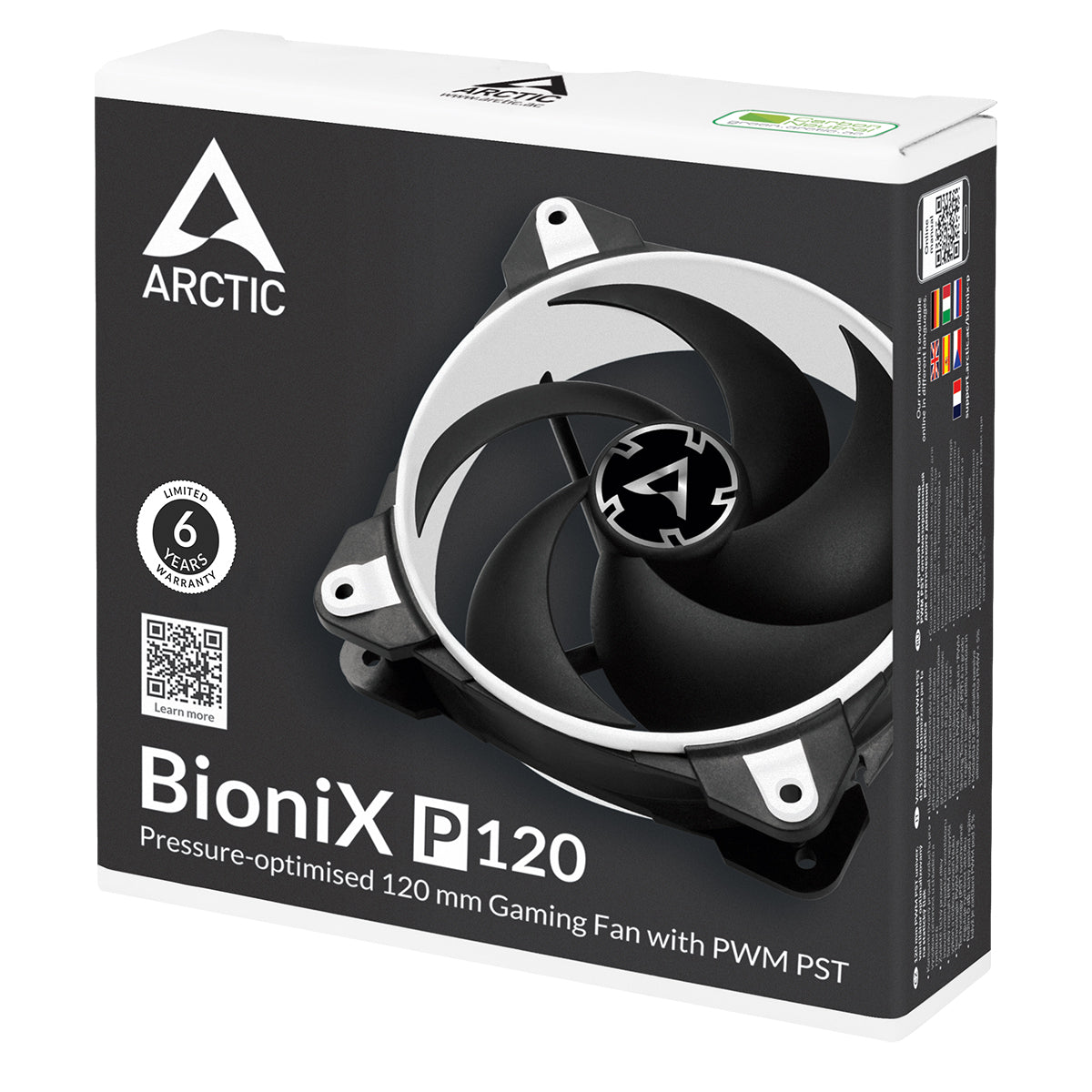 Arctic BioniX P120 120mm PWM Fan with Cable Splitter (White/Black) (ACFAN00116A)