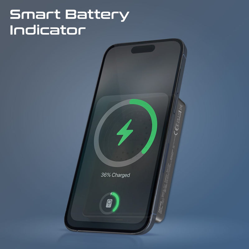 Promate Blade-10 Ultra-Compact Aluminum Crafted MagSafe Compatible Wireless Charging PowerBank