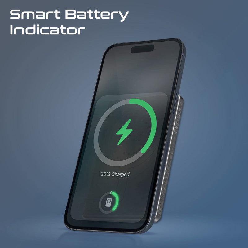 Promate Blade-5 USB-C 5000mAh Ultra-Slim Aluminum Crafted MagSafe Compatible Wireless Charging