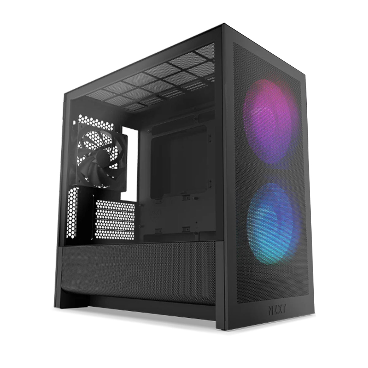 NZXT H3 Flow Micro-ATX Airflow PC Case with RGB Fans