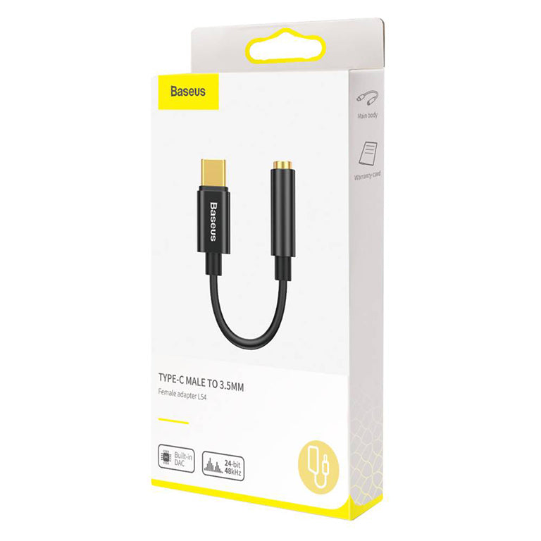 Baseus L54 Type-C to 3.5mm Female Adapter (Black) (CATL54-01)