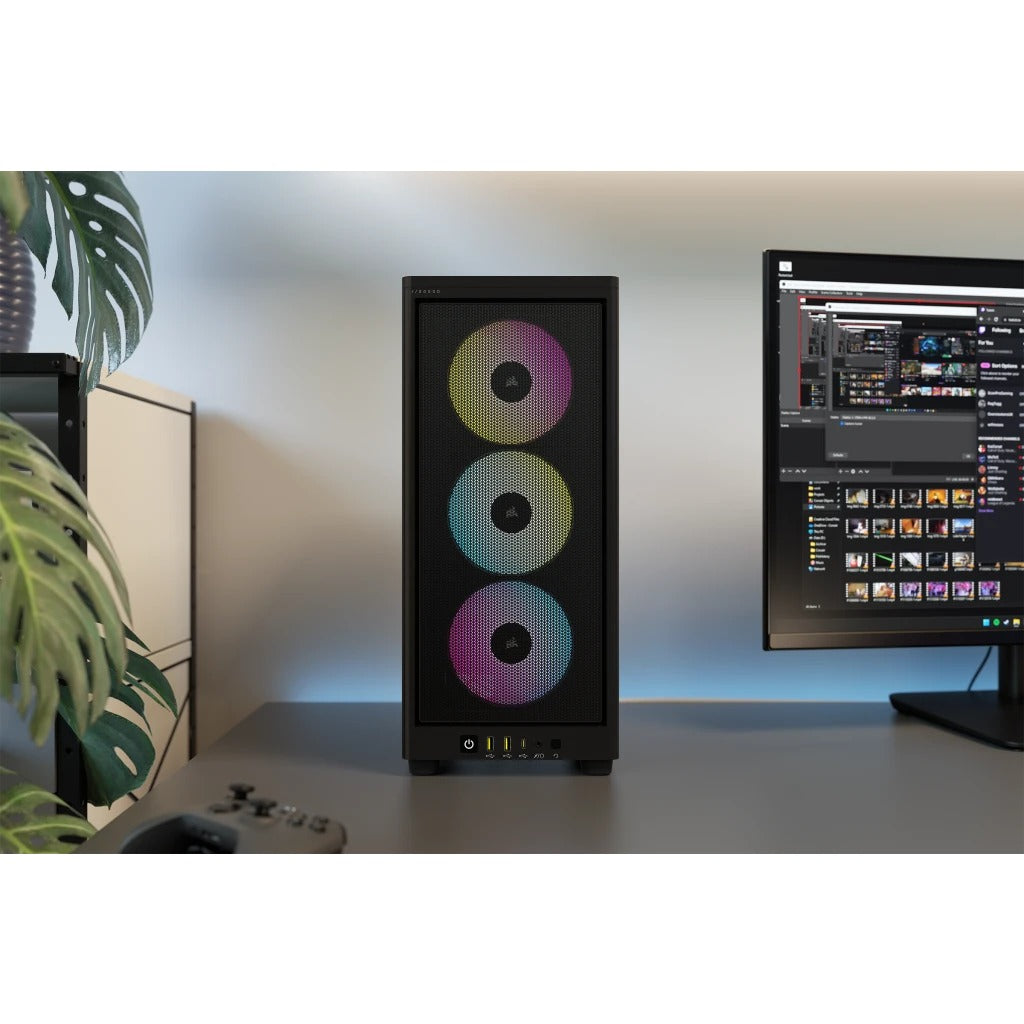 Corsair iCue 2000D RGB Airflow Mini-ITX PC Case (Black)
