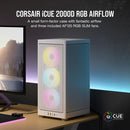 Corsair iCue 2000D RGB Airflow Mini-ITX PC Case (White)