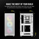 Corsair iCue 2000D RGB Airflow Mini-ITX PC Case (White)