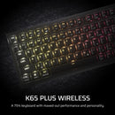 Corsair K65 Plus Wireless 75% RGB Mechanical Gaming Keyboard (MLX Fusion Tactile Switch)