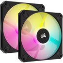 Corsair iCUE AF120 RGB Slim 120MM PWM Fluid Dynamic Bearing Fan With Lightning Node Core (Black)