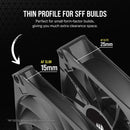 Corsair iCUE AF120 RGB Slim 120MM PWM Fluid Dynamic Bearing Fan With Lightning Node Core (Black)