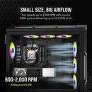 Corsair iCUE AF120 RGB Slim 120MM PWM Fluid Dynamic Bearing Fan With Lightning Node Core (Black)