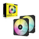 Corsair iCUE AF120 RGB Slim 120MM PWM Fluid Dynamic Bearing Fan With Lightning Node Core (Black)