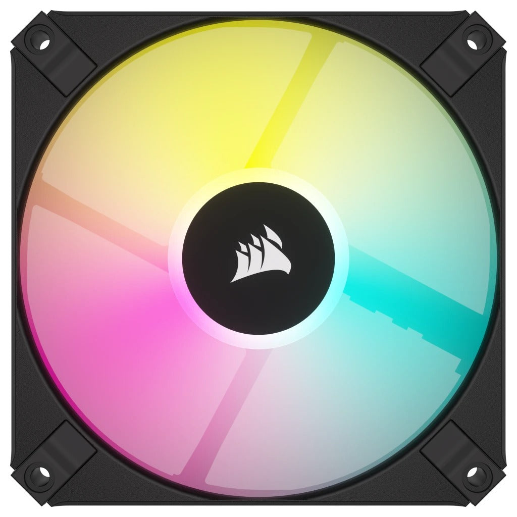 Corsair iCUE AF120 RGB Slim 120MM PWM Fluid Dynamic Bearing Fan With Lightning Node Core (Black)