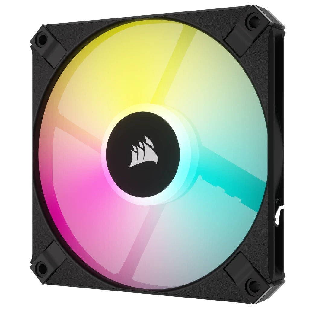 Corsair iCUE AF120 RGB Slim 120MM PWM Fluid Dynamic Bearing Fan With Lightning Node Core (Black)