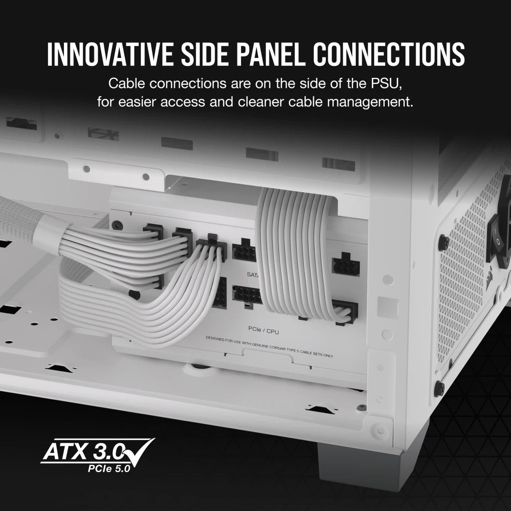 Corsair RMX RM850X Shift 850W ATX 80 Plus Gold Fully-Modular ATX Power Supply (White)
