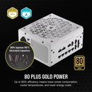 Corsair RMX RM1000X Shift 1000W ATX 80 Plus Gold Fully-Modular ATX Power Supply (White)