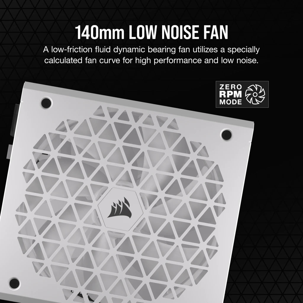 Corsair RMX RM850X Shift 850W ATX 80 Plus Gold Fully-Modular ATX Power Supply (White)